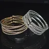 Braccialetto versatile braccialetto semplice a mano aperta con strass di cristallo per le donne braccialetti di moda coreani regalo di gioielli per feste di compleanno