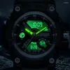 Armbandsur 2023 Sports digitala klockor män Dual Display Quartz Waterproof Armtwatch Male Clcok Watch for Relogio Masculino