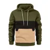 2023 novo outono e inverno masculino designer hoodies moda cor bloqueio suéter masculino bloqueio de cor moletom com capuz