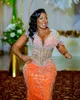 2023 oktober ASO EBI ARABISKA ORANGE SMERAMAL PROM DRESS SEKKINERAD LACE Evening Party Party Second Reception Födelsedagsengagemang Klänningar Klänningar Robe de Soiree ZJ64