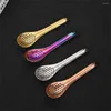 Spoons Caviar Spoon Pot Filter With Long Handle Vintage Tea Shovel Set Small 56 Holes Kitchen Tools