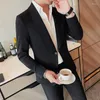 Men's Suits Mens Spring Blazer Brand One Button Causal Slim Fit Suit Jacket Fashion Party Lightweight Sports Coat Male Tuxedo