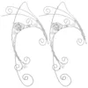 Boucles d'oreilles à dos en acier inoxydable pour filles, 2 pièces, Clip, manchette elfe, ligne métallique, crochet Vintage, bijoux oreilles d'homme