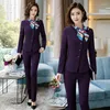 Two Piece Dress Business Suit Female El Front Desk Waiter Workwear2024 Autumn And Winter Long Sleeve Formal Wear Beautician Tooling