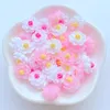 Decorative Figurines 60Pcs Cute Mini 12mm Small Flower Flat Back Resin Scrapbooking DIY Jewelry Craft Decoration Accessories