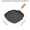 9 Inch Non Stick Coating Grill Pan Folding Handles Nonstick Skillet Frying Pan Steak Egg Camping Picnic Home Cookware HW0095