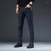 Herenjeans Zwart Skinny Heren Slim Fit Denim met elastische taille voor Korea-stijl potloodbroek Lente Zomer