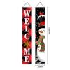 Рождественские украшения, вывеска на крыльце, подвесная занавеска на дверь, баннер, куплет Санта-Клауса, украшение для дома, вечеринки, флаги, подарочный орнамент