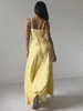 Casual Jurken Mode Vrouwen Lange Jurk Elegante Backless Spaghetti Party Zomer Laag Uitgesneden Cami Huidvriendelijk