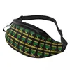 Поясные сумки Сумка в стиле ямайского флага Спортивная женская сумка в стиле ретро в стиле ретро Полиэстер Забавная