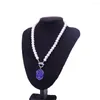 Choker Lady Party Gifts Custom OT Buckle Zeta Phi Beta Shield Pendant Society Greek Pearl Necklaces