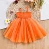 Girl Dresses Toddler Girls Sleeveless Solid Lace Dress Dance Party Clothes Size 8 Cute Baby Outfits