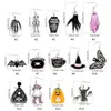 Boucles d'oreilles pendantes Halloween en acrylique, esprit chauve-souris, citrouille, squelette fantôme, goutte Simple, bijoux de déclaration pour femmes