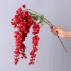 5 вилок 110 см искусственный цветок фасоли ветка глициния фасоль цветок веревка настенный свадебное украшение для дома живая композиция цветок