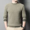 Men's Sweaters Thick Sheep Wool Clothes Autumn & Winter Casual O-Neck Jumper Warm Sweater Pure Cashmere Knitwear Long Sleeved