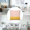 Подушка румяно-розового и горчично-желтого цвета, минималистичные цветные блоки, наволочки для сидения для подушек