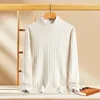Men's Sweaters Mens Thick Pure Cashmere Wool Clothes 2023 Autumn & Winter Warm Sweater Casual O-Neck Knitwear Sheep Jumpers Pullovers