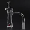 Banger al quarzo fumante con bordo smussato Highbrid a saldatura completa con due fori rotanti Chiodi Terp Slurper senza cuciture per bong ad acqua in vetro Dab Rigs