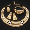 Ohrringe Halskette Yulaili Verkauf Brasilianische Gold Serie Luxus Kupfer Überzogene Schmuck Set Italienische Vier Sets Frauen Party Hochzeit259W