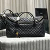 Crossbody High ES Bag Duffle in Quilted Ling Lattice Genuine Leather Tote Bag Handbag Large Capacity Ladies Handbags Cr