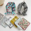 Scarves Head Neck Hair DIY Hairband Headband Neckerchief 55cm Floral Print Cotton Linen Scarf Flower Small Square Soft