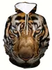 Męskie bluzy tygrysy okrągły sweter SWEAT Autumn Velvet -Code Code -Cursor Fashion Casual i wygodne bluzy