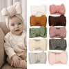 Hair Accessories Lamb Velvet Baby Kids Headband Infant Born Large Bow Double Layers Hairband Warm Children Fleece Wide Turban Head Wrap