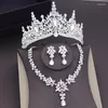 Orecchini per collana Set Diademi di cristallo di moda da sposa per le donne Set di girocolli a corona Accessori per bigiotteria da sposa, ballo di fine anno