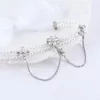 Girocollo dolce elegante stile coreano strass catena a rete femminile collana multistrato clavicola perla barocca
