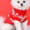 Köpek Giyim Pet Giyim Kazak Geyik Çizgili Yavurucu Yeleltizce Noel Kar Tanesi Sonbahar/Kış