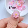 Decorative Figurines 60Pcs Cute Mini 12mm Small Flower Flat Back Resin Scrapbooking DIY Jewelry Craft Decoration Accessories