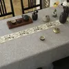 Tischdecke im chinesischen Stil, Tee-Baumwolle und Leinen, lange Tischdecke für den Schreibtisch_AN1835