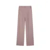 Kvinnors jeans Loose Vintage Pink Summer Street Style Sweet Trousers Young Girl High midja raka breda benbyxor