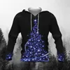 Men's Hoodies Merry Christmas Hoodie 3d Tree Print Sweatshirt For Oversize Casual Fashion Tops Autumn Winter Pullover