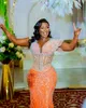 2023 oktober ASO EBI ARABISKA ORANGE SMERAMAL PROM DRESS SEKKINERAD LACE Evening Party Party Second Reception Födelsedagsengagemang Klänningar Klänningar Robe de Soiree ZJ64