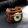 Andere Uhren Männer Frauen Uhr Punk Echtes Leder Vintage Breites Wickelarmband Band Strap Uhren Sport Militär Quarzuhr Armbanduhr 230928