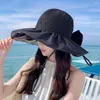Cappelli a tesa larga da donna bellissimo cappello a secchiello grande pieghevole berretto da sole anti-ultravioletto estivo