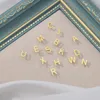 Ohrstecker Winziger Anfangsbuchstabe für Frauen Edelstahl vergoldet Alphabet Piercing Ohrring 2023 Trendschmuck Aretes