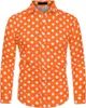 Heren Overhemden 2023 10 Kleuren Polka Dot Lange Mouw Slim Shirt 3D Gedrukt Revers Button Top Kleding Designer ontwerp S-6XL