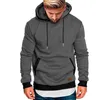 Hoodies masculinos inverno quente streetwear moda outono outwear retalhos moletom com capuz casual fino ajuste casacos de lã pulôver