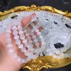 Strand Natuursteen Gips Opaal Kristal Kralen Armband Handgemaakte Reiki Healing Bangles Vrouwen Sieraden Geschenken