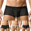 Cuecas dos homens bikini bottom suave boxer cuecas shorts malha macia sexy respirável leve masculino sleepwear
