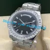 11 Style Luxury Men Watch PLATINUM 41mm Ice Blue Diamond Bezel Dial 228396 Automatic Movement Sapphire Luminous Fashion Men'222R