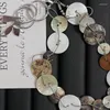 Halsband Licht Luxus Nische Vintage Knopf Perlen Halskette 2023 Einfache Senior Sense Natürliche Shell Schlüsselbein Kette Weibliche