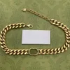 Мужское дизайнерское ожерелье Collana с коробкой, модные украшения для женщин, роскошные цепочки, вечерние галстуки, винтажные золотые ожерелья, толстые G Tige2636