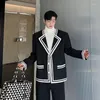 Costumes pour hommes SYUHGFA Blazers minces mode Style coréen vêtements pour hommes contraste couleur costume manteau 2023 élégant homme vestes automne
