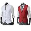 Gilets pour hommes Rétro Noir Gilet Hommes Solide Chaîne Décoration Simple Boutonnage Hommes Victorien Vintage Slim Gilet Casual