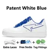 Designer Star Casual Shoes for Men Women Sneakers Patent Leather Black White Blue Bury Grey Skateboarding Platform Jogging Walking Trainers Sports Shoe