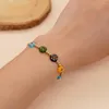 Charmarmband go2boho handgjorda stretch armband blommor pärlstav guld pläterad miyuki för kvinnliga gåvor boho design smycken pulsera