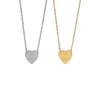 Mode 18k goud zilveren hart hanger bedels ketting met gravure Made In Italy Jewellry274y